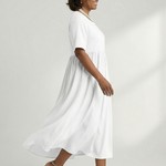 Verdra | Simple Gather Midi Dress