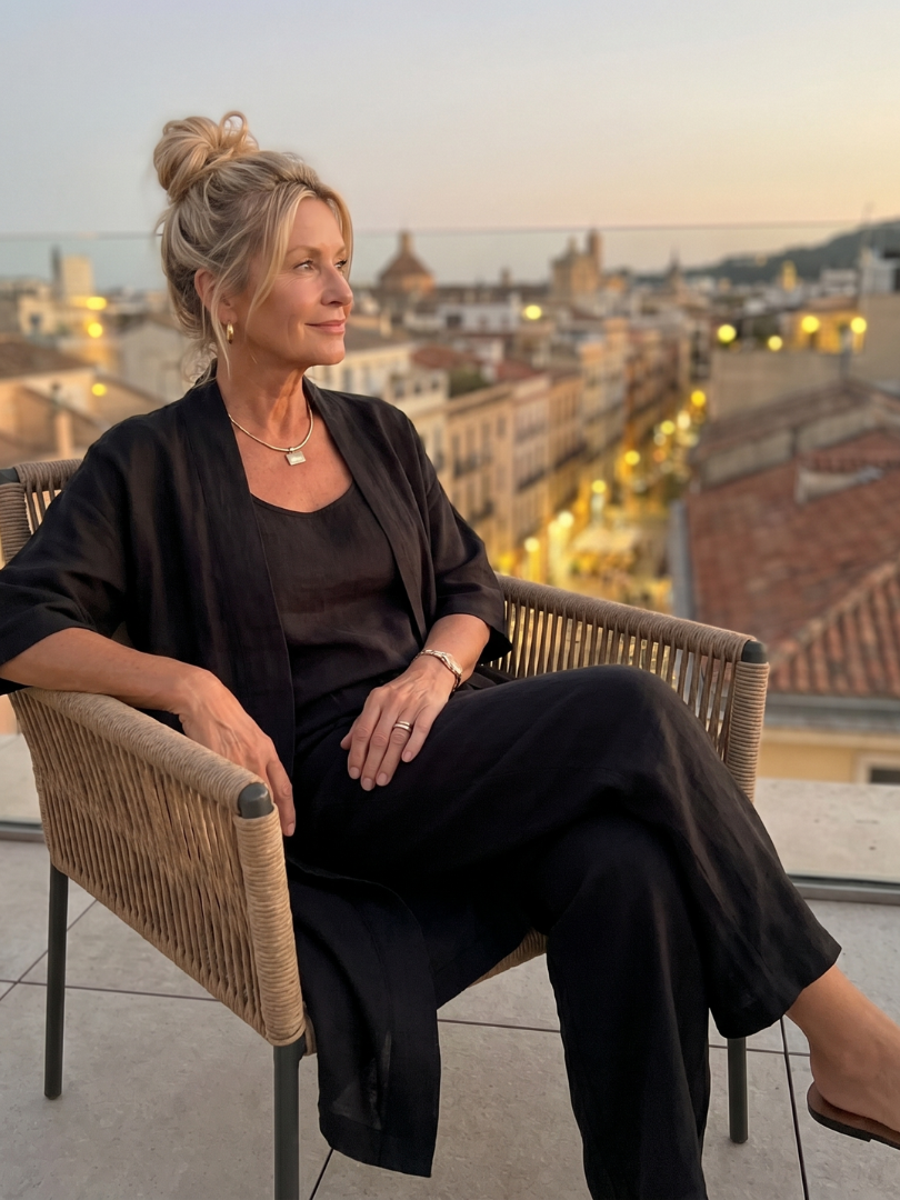 Theassa | Three Piece Relaxed Top Pant Set