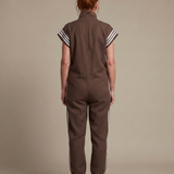Mirania | Zip Front Stripe Panel Jumpsuit