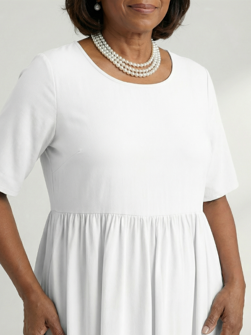 Verdra | Simple Gather Midi Dress