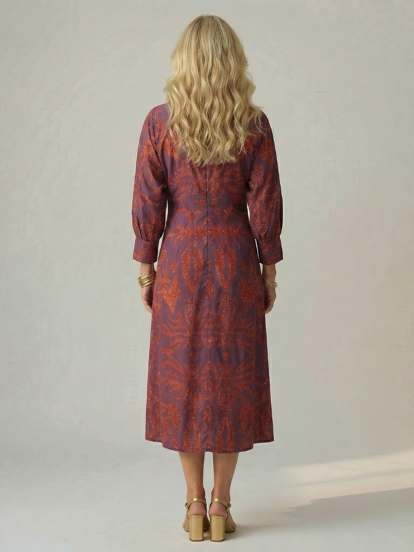 Linnsette | Natural Wrap Midi Dress