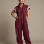 Mirania | Zip Front Stripe Panel Jumpsuit