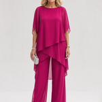 Surisette | Layered Chiffon Two Piece Pant Set
