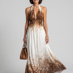 Mirabeth | Pleated White Midi Dress