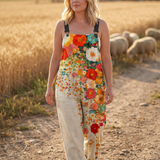 Casra | Floral Relaxed Jumpsuit