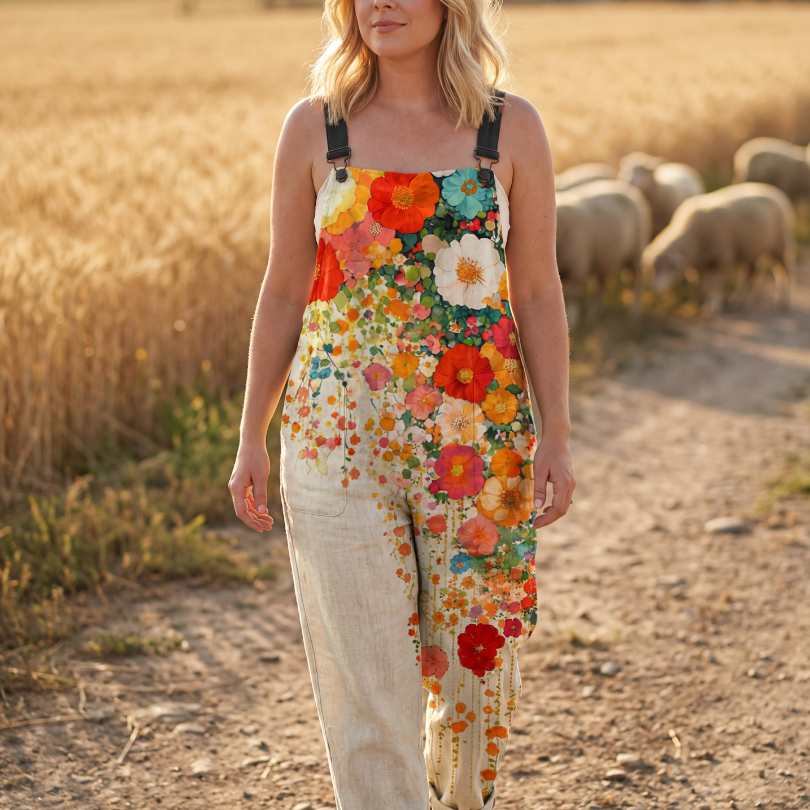 Casra | Floral Relaxed Jumpsuit