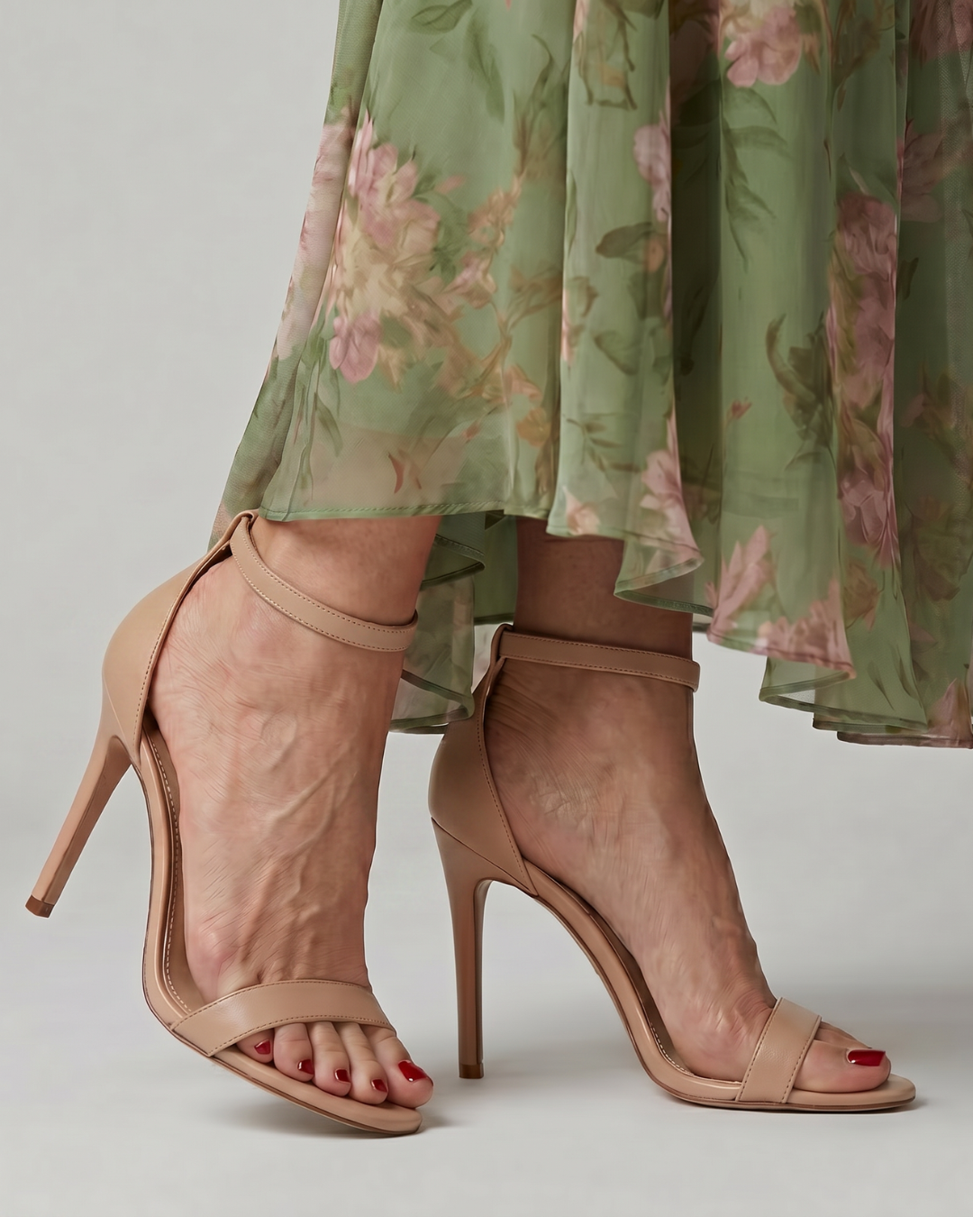 Selvia | Strappy Open Toe Stiletto Sandals