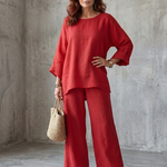 Saffa | Oversized Tunic Wide Leg Pant Set
