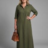 Lorra | Long Sleeve Relaxed Silhouette Maxi Dress