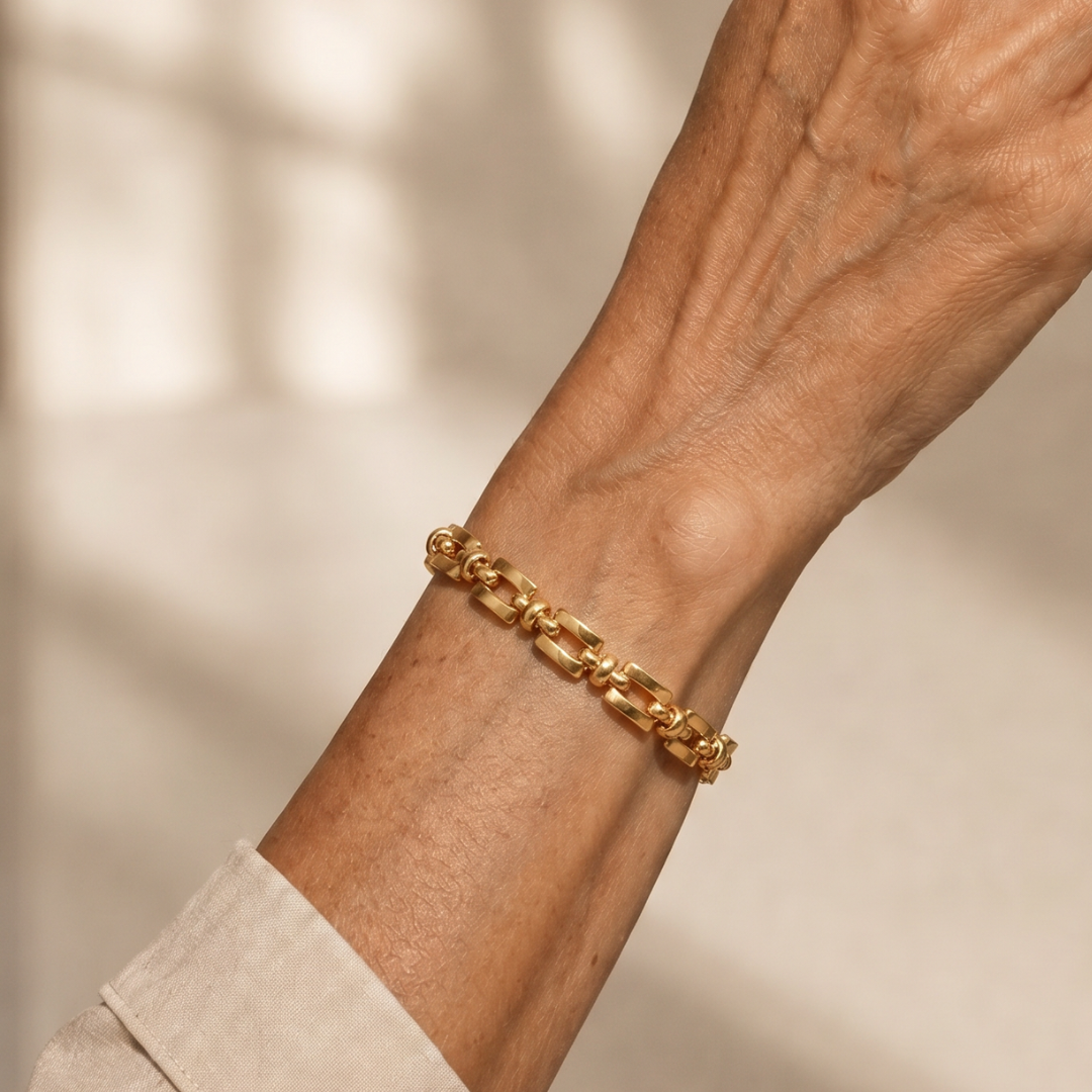 Seralyn | Geometric Link Chain Bracelet