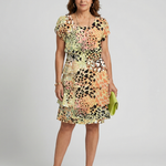 Casa | Structured Abstract Knee Length Dress