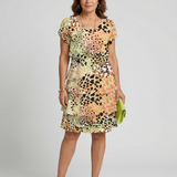 Casa | Structured Abstract Knee Length Dress