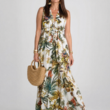Milndra | Tropical Print Sleeveless Maxi Dress