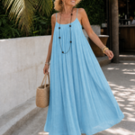 Mara | Flowing Sleeveless Strappy Relaxed Midi Dress