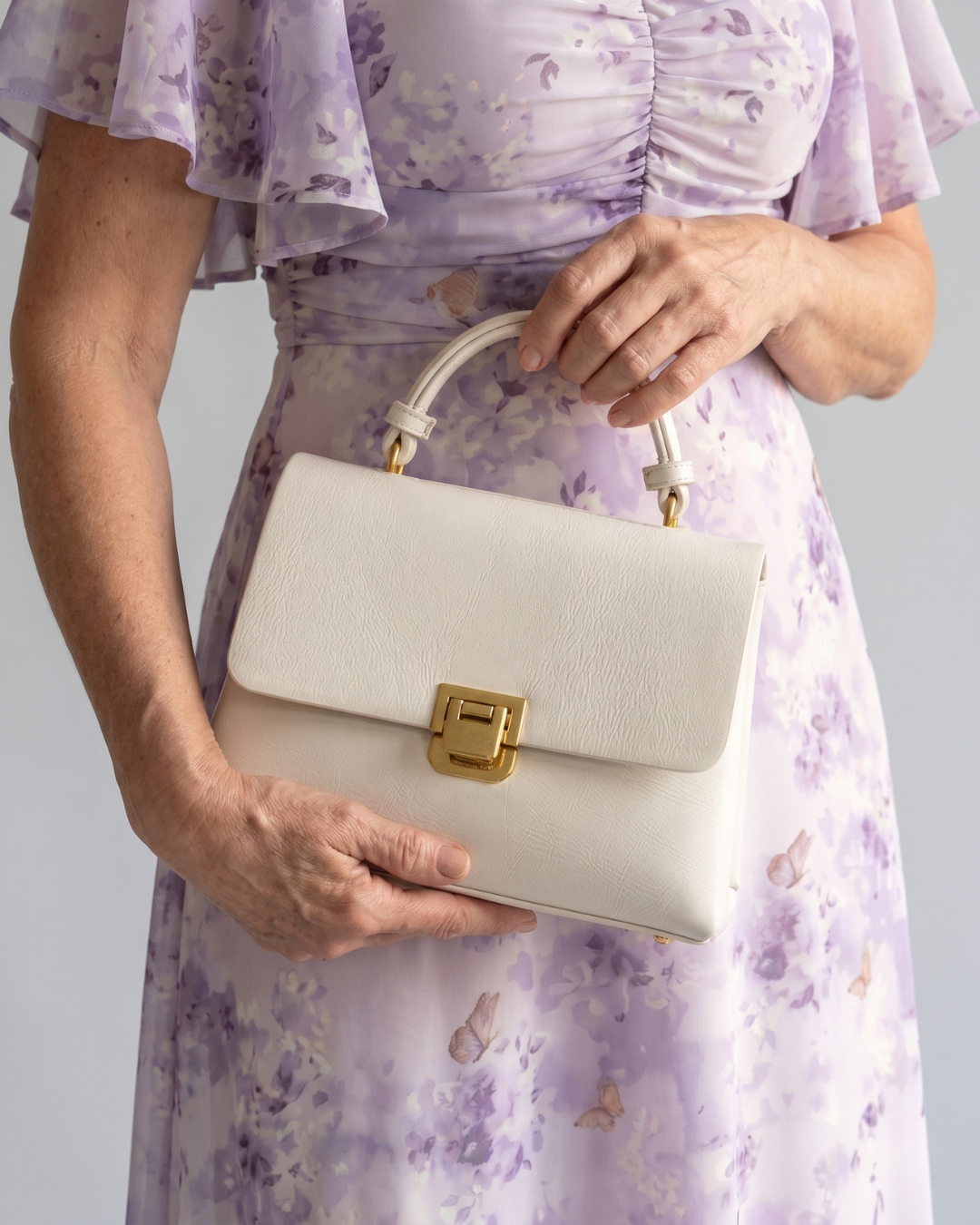 Dalbeth | Structured Top Handle Flap Handbag