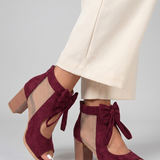 Norssa | Bow Tie Open Toe Block Heel Sandals