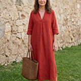 Noralora | Relaxed Straight Silhouette Midi Dress