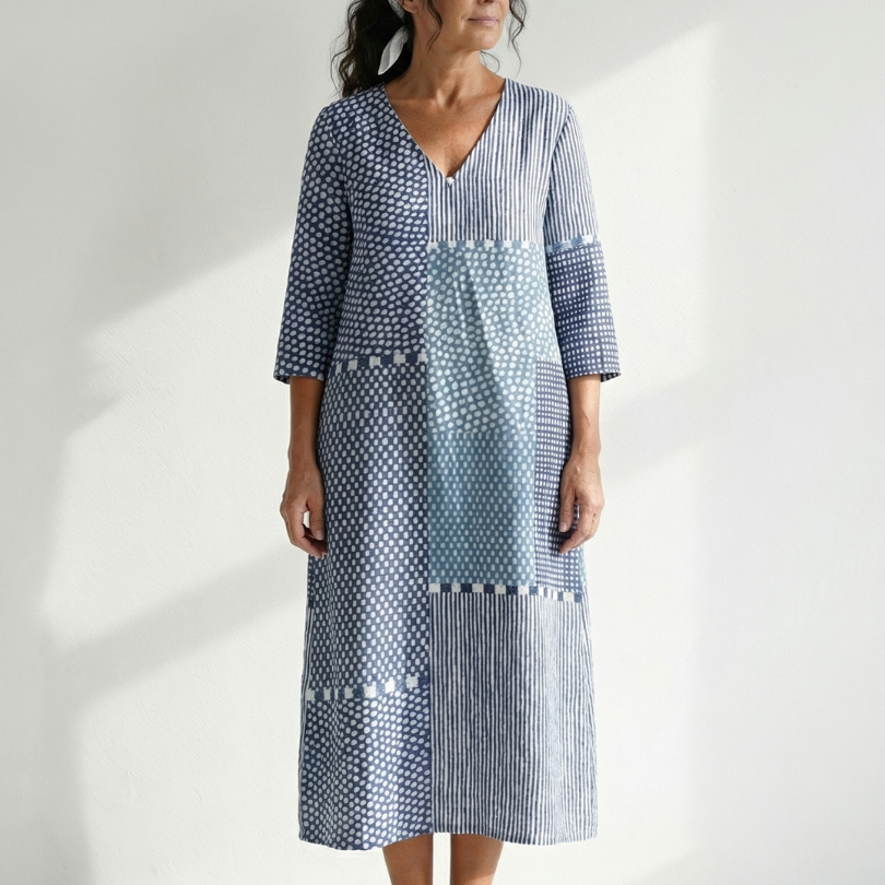 Odania | Fit Patchwork Midi Dress