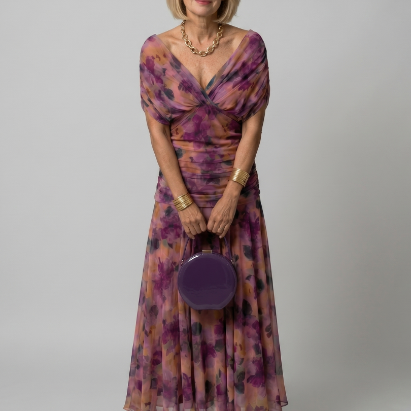 Calmarie | Off Shoulder Flow Midi Dress
