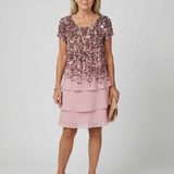 Soline | Dusted Tier Knee Length Dress