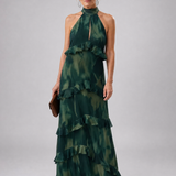 Coradra | Tiered Cutout Sleeveless Midi Dress