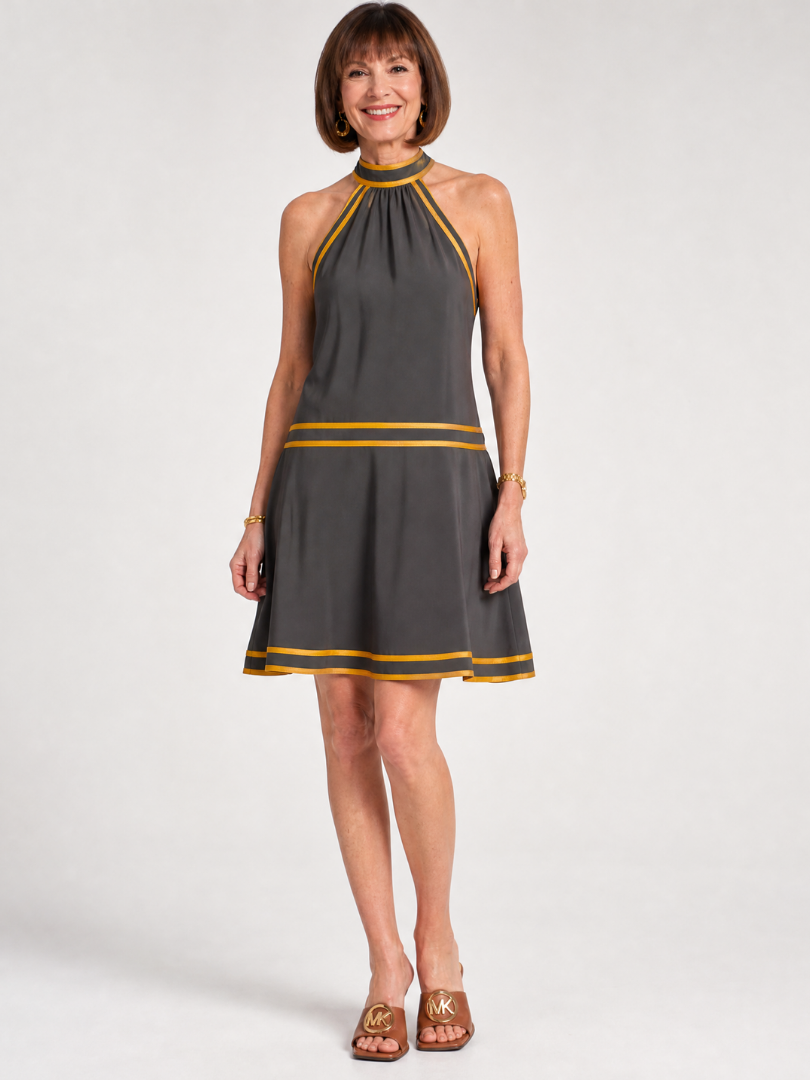 Valwyn | Halter Neck A Line Mini Dress