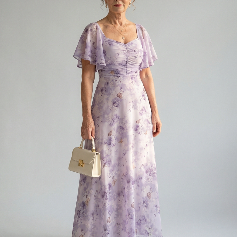 Clawen |  Flutter Sleeve Midi Dress