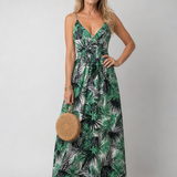 Thaletta | Sleeveless Floral Print Midi Dress