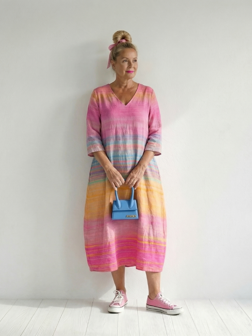 Tamsinsia | Ease Gradient Stripe Midi Dress