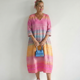 Tamsinsia | Ease Gradient Stripe Midi Dress