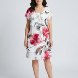 Selra | Soft Petal Layered Knee Length Dress