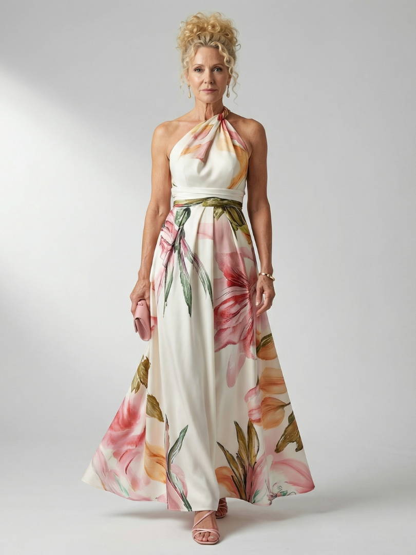 Celsette | Light Floral Maxi Dress