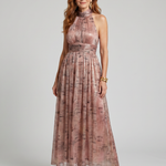 Fleurina | Textured Finish Sleeveless Midi Dress