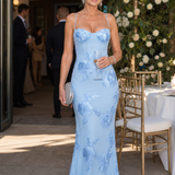 Talialette | Spaghetti Strap Corset Bodice Maxi Dress