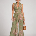 Dorina | Pleated Floral Wide Leg Jumpsuit