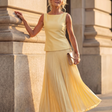 Thealia | Structured Bodice Pleated Skirt Set