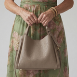 Halette | Pebbled Leather Shoulder Crossbody Bag
