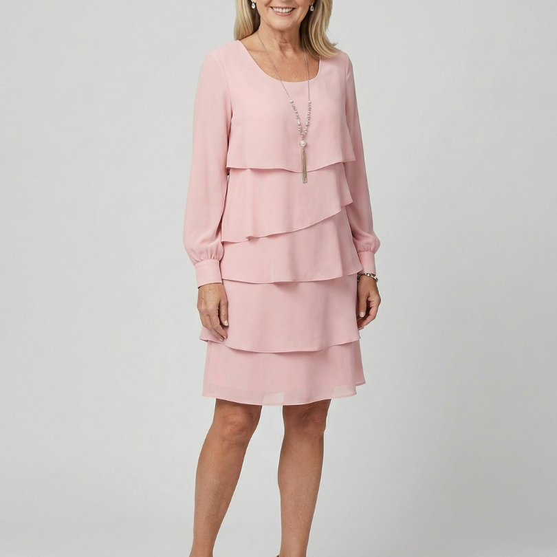 Liana | Clean Layered Knee Length Dress