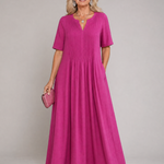 Casrina | Pleated V Neck Midi Dress