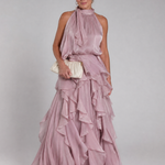Tamsinmae | Halter Neck Ruffle Tiered Maxi Dress