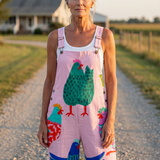 Suriney | Hen Motif Jumpsuit
