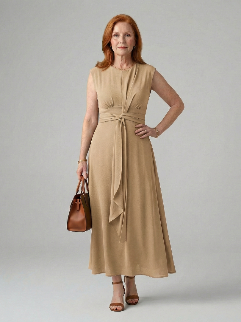 Kalmae | Clean Tie Midi Dress