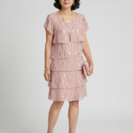 Hilawynne | Poised Dot Line Knee Length Dress