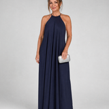 Velbelle | Sleeveless Soft Neck Flowing Maxi Dress