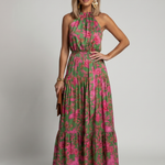 Solla | Draped Halter Midi Dress