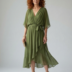 Selrina | Light Drape Midi Dress