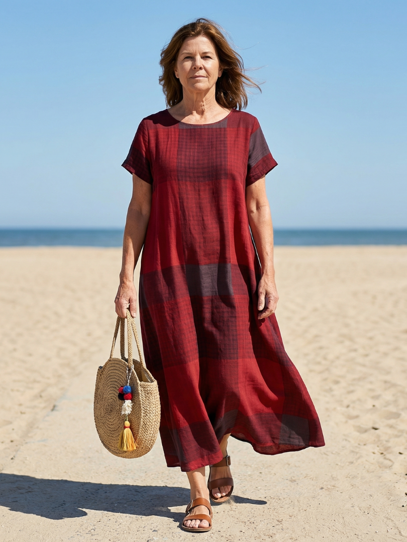 Velney | Relaxed Line Midi Dress