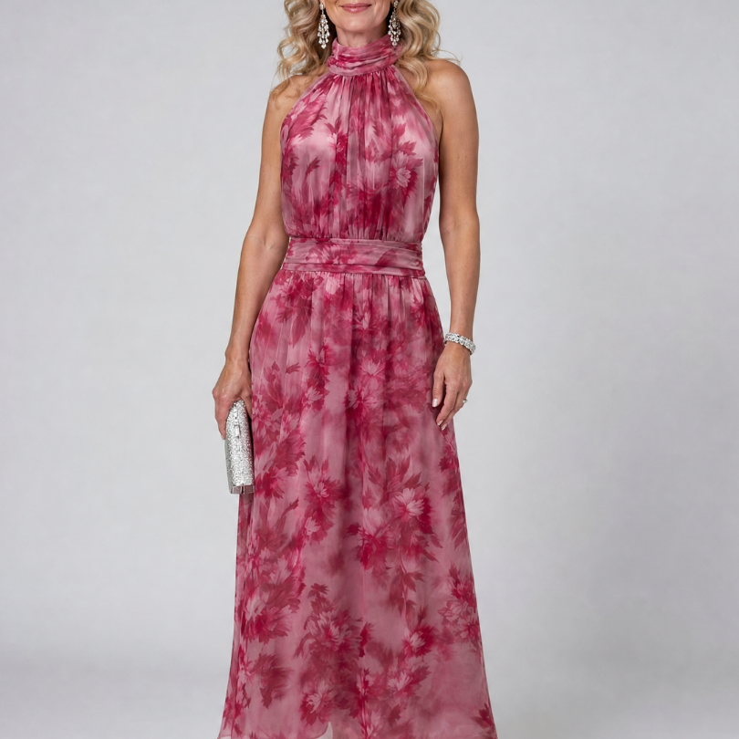 Corla | Soft Halter Neck Midi Dress
