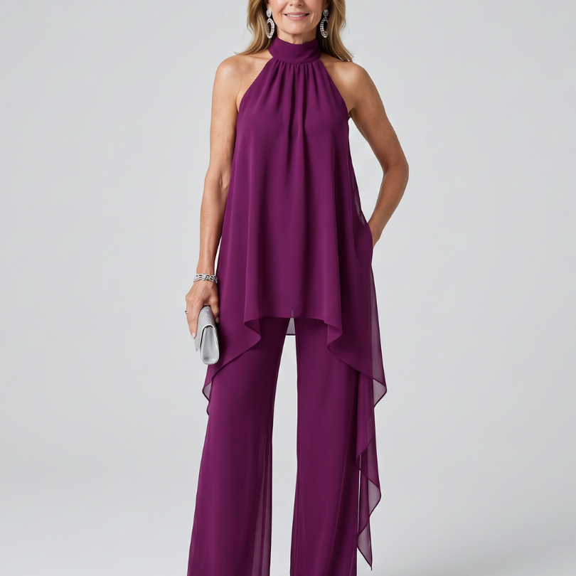 Dalwyn | Halter Neck Asymmetric Tunic Set
