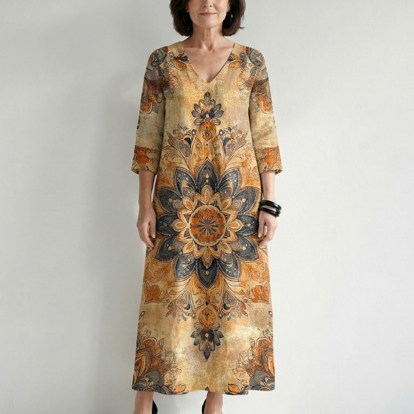 Theandra | Gentle Floral Midi Dress